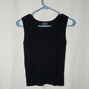 Finity Black Sleeveless Top